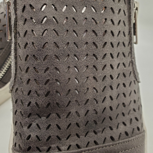 Report Alexa Dark Gray Perforated Comfort Slip on Loafer Sneakers - Picture 2 of 6